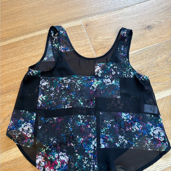 Astr Tops - Astr Black Multicolor Tank Top